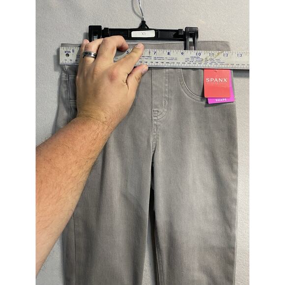 Spanx Jean-ish Ankle Cropped Shape Leggings Womens Size XS Petite Gray Slimming - Picture 6 of 9
